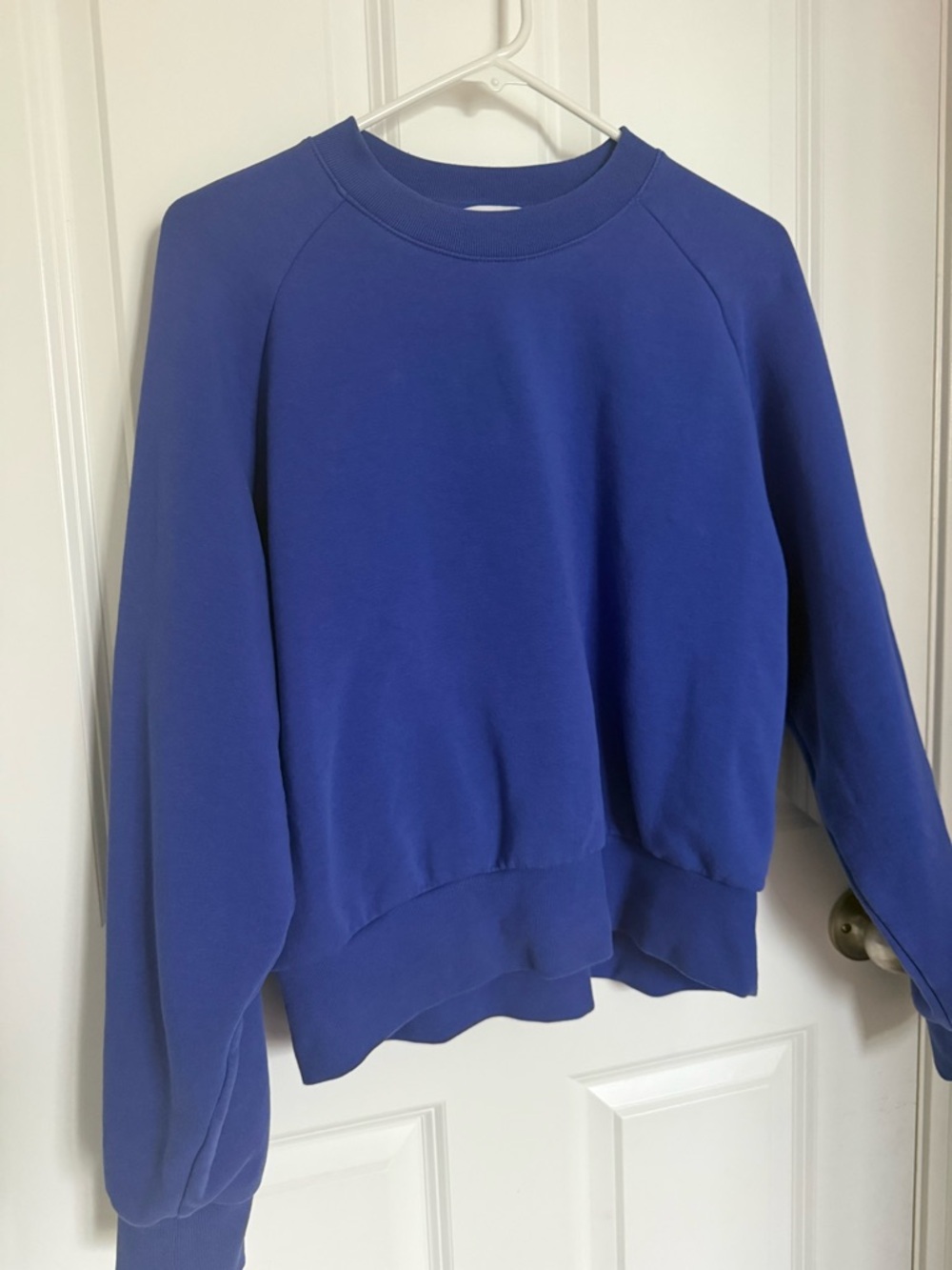 Athleta Purple Forever Fleece Relaxed Crew Sweatshirt Crewneck Pullover